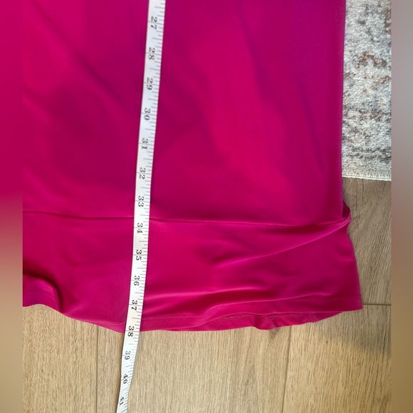 Lauren Ralph Lauren Hot Pink High Neck A Line Sleeveless Dress 12 Barbiecore - Picture 11 of 12